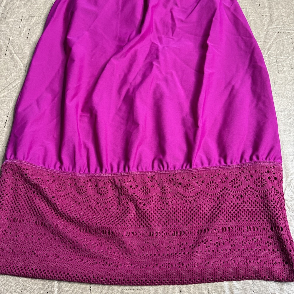 PRANA Ani Rich Fuchsia Pink Racerback Swim Active Tankini Top Womens Sz L - Picture 2 of 13